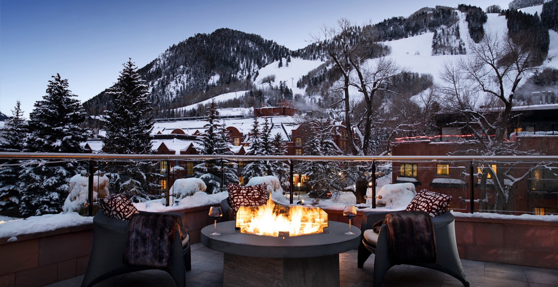 Firepit and Snowy View